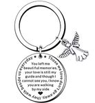 TTOVEN Memorial Gift Memorial Keyring Sympathy Keychain in Memory of Loved One Wing Keyring Memorial Gifts for Loss of Loved One