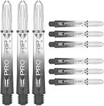 TARGET Darts 3 x Sets of Black Pro Grip Vision Dart Stems Medium - 9 Dart Shafts in Total