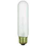 Sunlite 25T10/FR Incandescent 25-Watt, Medium Based, T10 Tubular Bulb, Frost