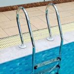 WATERTECH SYSTEMS Swimming Pool Ladder for In Ground Pools Heavy Duty 5-Step Stainless Steel Pool Step Ladder with Easy Mount Legs