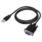 SABRENT USB Serial Cable, USB to RS232 DB9 Converter Cable, compatible with routers, switches, CNC machines, PLCs, printers, surveillance cameras, barcode scanners, ECG machines etc. (CB-FTDI)