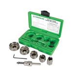 Greenlee 660 Kwik Change Stainless Steel Hole Cutter Kit, 7-Piece