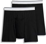 JOCKEY Men's Underwear Pouch Boxer Brief - 2 Pack Black XL