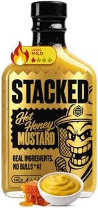 STACKED Hot Honey Mustard Sauce | (1) 8.15 oz Bottle | Mild Sweet & Spicy Mustard Sauce Made with Real Ingredients for Dipping, Grilling & More