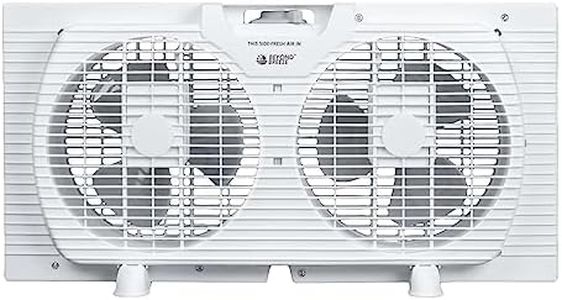 BEYOND BREEZE 9" Twin Window Fan, 2-Speed Expandable Dual Window Fan with Reversible Airflow Blades, Manual Controls