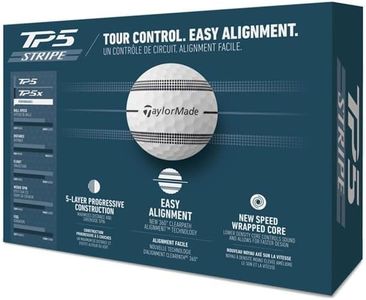 TaylorMade TP5 Stripe Golf Balls – High Visibility, 12-Pack