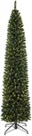Treetopia Number 2 Pencil 7.5 Foot Skinny Slim Artificial Unlit Holiday Christmas Tree with Premium Stand (Green)