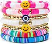 Y1tvei 7Pcs Heishi Surfer Bracelets