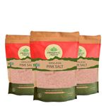 ORGANIC INDIA Himalayan Pink Rock Salt - 1Kg- (Pack of 3)