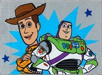 Gertmenian Disney Toy Story Area Rug feat. Woody and Buzz Lightyear | Suitable for Classroom, Bedroom, or Play Area | Ideal for Toddlers, Babies, and Young Children | 40x54in Medium, Gray/Blue 19850