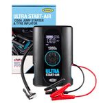 RING ULTRA START-AIR 4-in-1 Car Battery Jump Starter and Tyre Inflator - Starts Up to 6 Litre Petrol and 2.8 Litre Diesel Engines - Battery Booster & Cordless Tyre Inflator, Power Bank and LED light
