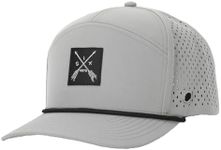 SixHats Arrow Waterproof & Sweat Proof Hat | Available in 3 Sizes | Golf Tee Holder (CA/US, Alpha, Medium, Large, Grey)