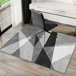 SAIKOOWA Office Chair Mat for Carpet and Hardwood Floor, 36"x48" Highly Premium Quality - Heavy Duty, Anti-Slip Mat for Office Home (Grey White)