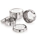 ivbox® Small-3Pcs Stainless Steel Hole Container Dabba Storage Box with Air Ventilation Keeps Food Fresh - Puri, Coriander, Chilly, Vegetable and Fruits, Silver