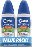 Cutter Skinsations Insect Repellent, Repels Mosquitos, Ticks, Gnats, Fleas, 7% DEET, 2 pack, 6 fl Ounce (Pump Spray)