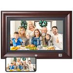 KODAK 10.1 Inch WiFi Digital Photo Frame, 1280x800 HD IPS Touch Screen, Auto-Rotate, Share Photos and Videos via App, 32GB Storage (Brown, 14.1 Inch)