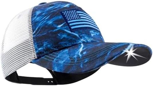 LED Hat Light - POWERCAP Baseball Cap with Light Built in - LED Cap Visor Light with Bright Headlight and IPX4 Rating. Mossy Oak Elements Mesh - (HLCR-0982)