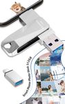 Apple MFi Certified Photo Stick for iPhone 512GB Flash Drive for iPhone, USB Flash Drive for iPhone Thumb Drive, iPhone-Memory-Stick for iPad/iPhone/Computer Picture Keeper Portable Hard Drive-Silver