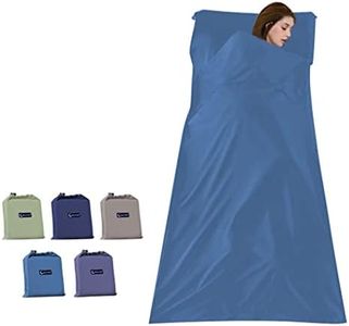 Sleeping Bag Liner Compact Sleep Bag Lightweight Travel Sheet Camping Sheets Sleeping Sack, Blue, 45 x 82.6inch(115 x 210cm)