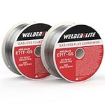 WelderElite 2-Pack 0.035" Gasless Flux Core MIG Wire, 2lb Each, E71T-GS, Perfect for Welding Galvanized, Stainless & Mild Steel Projects