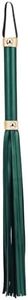 Eco-Friendly PU Leather Handwoven Green Training Whip, 16cm Handle & 29cm Tail, Lightweight Equestrian Whip for Stylish Performance
