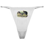 CafePress Audubon Muskrat Animal Classic Thong Thong Underwear, Funny Womens Panties White