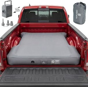 Umbrauto Upgraded Truck Bed Air Mattress for Full Size Short Beds 5.5-5.8ft, Drop-Stitch Tech with Built-in Pump, Heavy Duty Silent Inflatable Tent Bed for Outdoor Camping