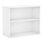 Bush Business Furniture Small 2 Shelf Bookcase in White