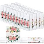 Siifert 50 Pcs Wedding Bridal Shower Lip Balm Bulk Floral Wedding Bachelorette Favor Vanilla Lip Balm Favors Chapped Sticks Pack Bulk Bridesmaid Gifts Small Thank You Gifts for Women Guests