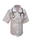 FLIPWORLD Flip Enterprises Half Sleeves Doctor Coat + Stethoscope Costume Helpers Lab Coat for Kids (8-9 years)