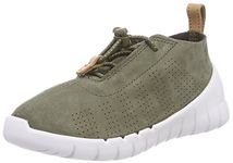 Clarks Boy's Sprint Elite Olive Nubuck Leather Sneakers-2 Kids UK/India (17.5 EU) (91261378327020)