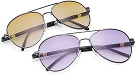 YIMI 2 Pairs Bifocal Vintage Invisible Reading Sunglasses UV400 Protection Spring Hinge Sun Readers Anti Blue Light Glasses for Men Women Sports Driving Safety Eyeglasses Tinted Shades Eyewear 1.5