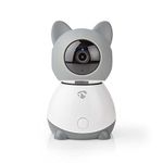 NEDIS Smartlife Indoor Camera | Wi-Fi | Full HD 1080p | Pan Tilt | Cloud/MicroSD (not included) | with Motion Sensor | Night Vision | AndroidT/IOS | Grey/White