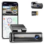 ARPHA B25 5K Dash Cam with 5G WiFi Free 64GB SD Card, ADAS Dual Dashcam Front and Rear, Car Camera, GPS, Voice Control WDR Night Vision G-Sensor 24H Parking Monitor, Max Up Support to 256GB