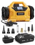 AstroAI Multifunctional Tyre Inflator Air Compressor,Portable Car Tyre Pump 160PSI with HD Screen, 3 Power Sources & Dual Powerful Motors, Heavy Duty Air Pump Inflation/Deflation