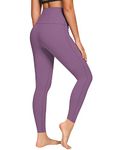 QUEENIEKE Workout Leggings for Women High Waisted Tummy Control Yoga Pants for Gym, Running, and Fitness (Concord Grape, S)