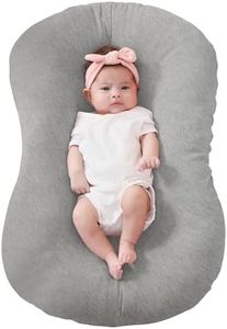 FUNUPUP Rayon Made from Bamboo Baby Lounger Cover Compatible with Snuggle Me Lounger, Infant Lounger Pillow Cover for Newborn, Removable Elastic Newborn Lounger Cover,Cover Only,Grey