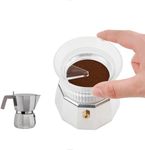 watchget Moka Pot Dosing Funnel, 54mm Stovetop Espresso Coffee Maker Distribution Tool Italian Coffee Maker Dosing Ring For Moka Express 3 Cups, Transparent