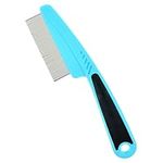 Flea Comb for Dog Cat Flea Lice Tear Stain Remover Pet Combs Fine Tooth Grooming Removal Tool Blue