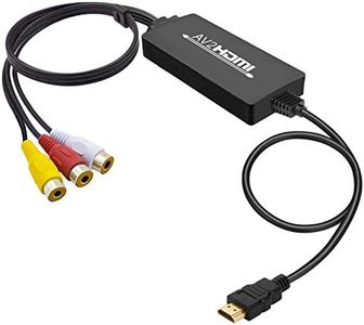 RCA to HDMI Converter, Tackston 1080P RCA Composite AV to HDMI Video Converter Cable Compatible with Wii NES N64 PS2 Xbox 360 Sega Genesis VHS VCR DVD Players to Modern TV