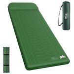 HiiPeak Memory Sleeping Pad, 6.5cm Compact Foam Sleeping Mats with Pillow, 9.5 R-Value Insulated Camping Mattress Pad, Easy Inflate & Deflate, Inflatable Sleep Mat for Backpacking Hiking Car Tent