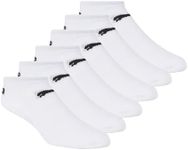 PUMA Women's 6 Pack Runner Socks, White/Black, 9-11