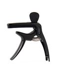 Linrax C1 Guitar Capo, 3 in 1 Zinc Alloy Capo with Pick Holder and Bridge Pin Puller, Capos for Acoustic Guitar Electric Guitar Bass Ukulele Banjo Mandolin, Guitar Accessories, Black