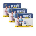 Friends Premium Adult Diaper L Size Pants | 30 Count (Large) | Waist 30-56 inch |12 Hrs Protection | Leakproof | Quick & Even Absorption | Unisex| Wetness Indicator | Odour Lock | Superior Softness | Elastic Waist & Anti-Bacterial Absorbent Core