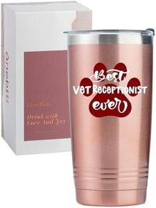 Onebttl Veterinary Receptionist Gifts, 20 oz Stainless Steel Tumbler for Vet Receptionist Week, Veterinary Receptionist Week Gifts - Best Vet Receptionist Ever