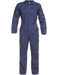 BWOLF ANAX 100% Cotton Boiler Suit Overalls Men Work Utility & Safety Coveralls with Multifunctional Pockets and Zipper (L, Blue)