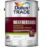 Weathershield Smooth Masonry Paint - Brilliant White - 5L for Trade