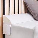 Vekkia King Bed Wedge Pillow/Mattress Gap Filler/Headboard Pillow/Bed Gap Filler,Close Gap (0-3.5") Between Your Mattress and Headboard,Stop Loosing Your Pillows,Phone&Glasses(White 76"x6.5"x4.5")