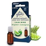 Glade Aromatherapy Essential Oil Diffuser Refill, Cool Mist Aromatherapy Diffuser& Air Freshener for Home, Calm Mind with Bergamot& Lemongrass Scent, 17.4 ml