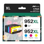 NYNYG 952XL Ink Cartridge Replacement for HP 952 XL Ink Cartridges Work with OfficeJet Pro 8710 8720 8210 8715 8702 8740 8740 8700 7740 7720 Printer (1 Black,1 Cyan,1 Magenta,1 Yellow)